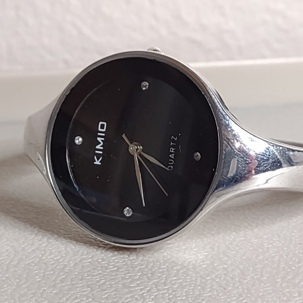 Untested Kimio Cuff Watch With Black Dial